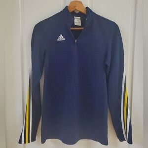 Adidas classic stripe quarter-zip pullover